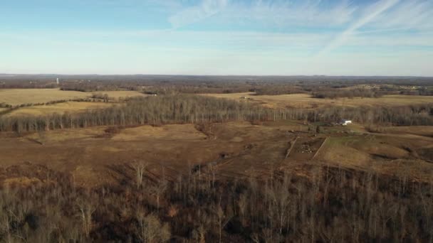 Kentucky Çiftlik Arazisi Hava Görüntüsü — Stok video