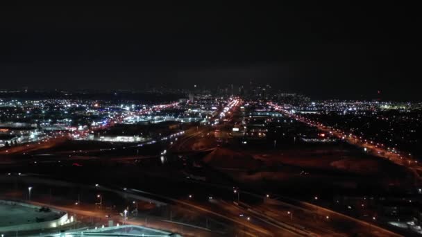 Night Toronto City Lights — Stock Video