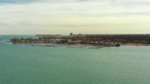 Luchtbeelden Detroit Yacht Club — Stockvideo