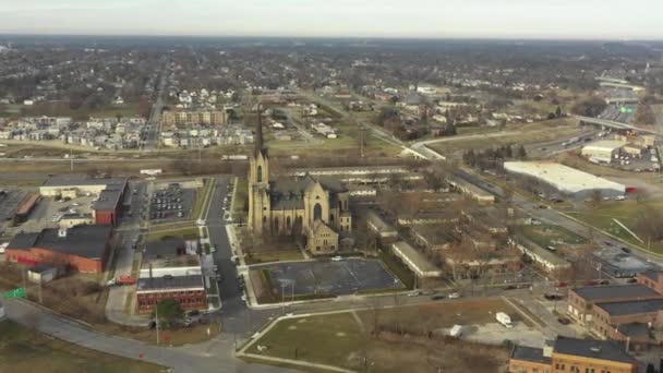 Drone Video Historyczny Kościół Patryka Toledo — Wideo stockowe