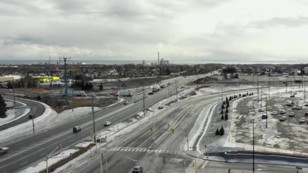 Промисловий Район Торонто Канада Зимовий Сніг — стокове відео
