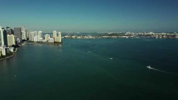 Aerial Video Brickell Bay Miami — Stock Video