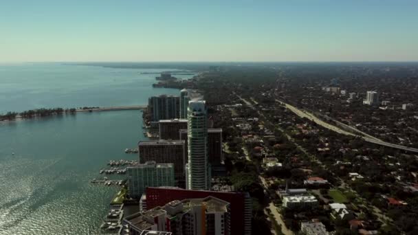 Tijolo Aéreo Miami Por Volta 2020 — Vídeo de Stock