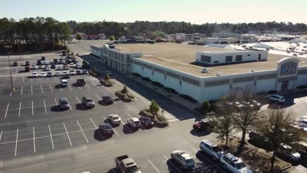 Aerial Video Belk American Retail Department Store Auburn Mall Alabama — стокове відео