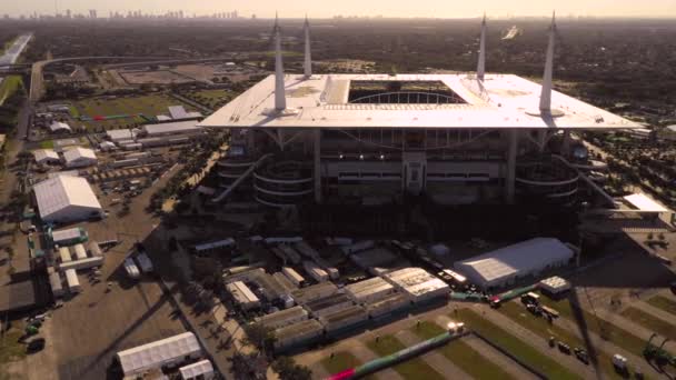 Luftbild Hard Rock Football Stadium Super Bowl Liv Miami — Stockvideo