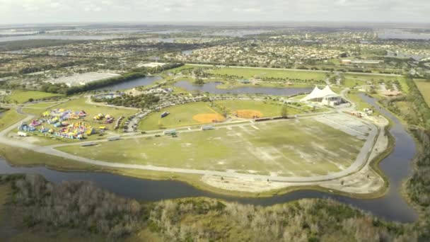 Miramar Park Florida Usa空中无人驾驶飞机镜头 — 图库视频影像