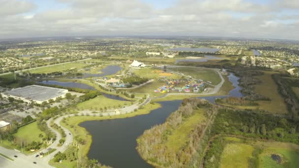 Aerial Video Miramar Regional Park Florida Usa — Stock Video