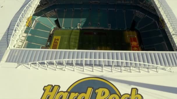 Foto Aerea Del Miami Hard Rock Stadium Hosting Super Bowl — Video Stock