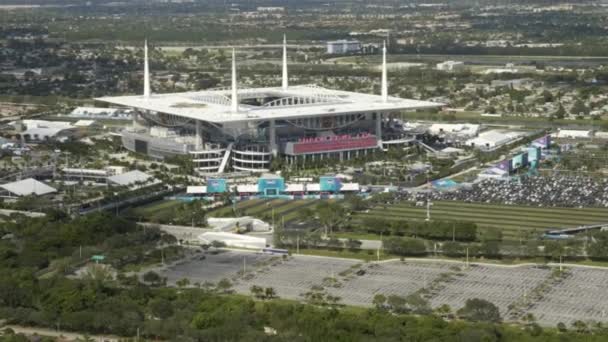 Aerials Hard Rock Stadium 2020 Super Bowl Liv — Stock Video