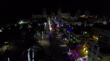 Miami Beach Florida 'da hava aracı 4k 2020 ile vuruldu.