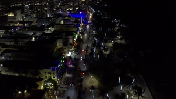 Всемирно Известный Miami Beach Ocean Drive Примет Фестиваль Вина Еды — стоковое видео