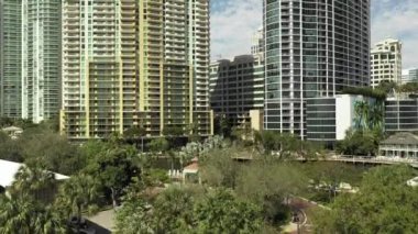  Fort Lauderdale Fl Usa 'daki gökdelenlerin hava görüntüleri.