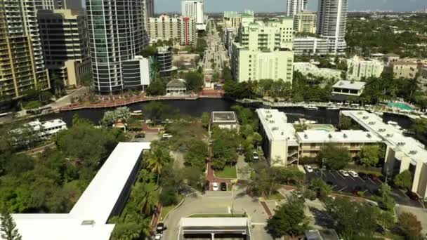 Vuelo Seguimiento Aéreo Fort Lauderdale Túnel — Vídeos de Stock