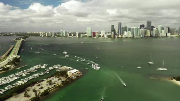 迈阿密航船交通周末4K — 图库视频影像
