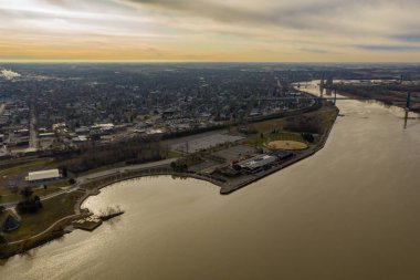 Uluslararası Park Toledo Ohio Maumee Nehri Hava Aracı