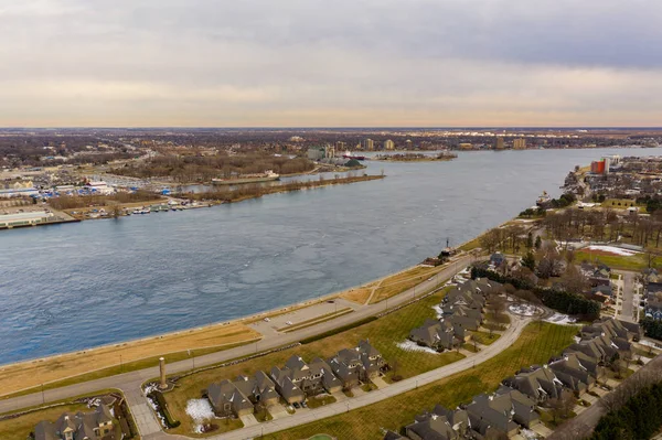 Hermosa Foto Aérea Port Huron Michigan — Foto de Stock