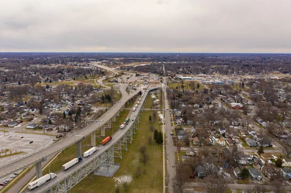 Border Crossing Canada Usa Port Huron — Stock Photo, Image