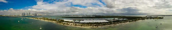 Aerial panorama Miami International Boat Show 2020 — 图库照片