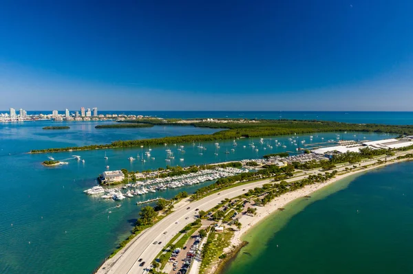 Aerial Miami Florida nemzetközi hajó show — Stock Fotó