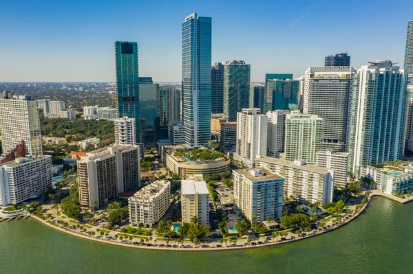 Aerial photo Downtown Brickell Miami FL — Stock Photo, Image