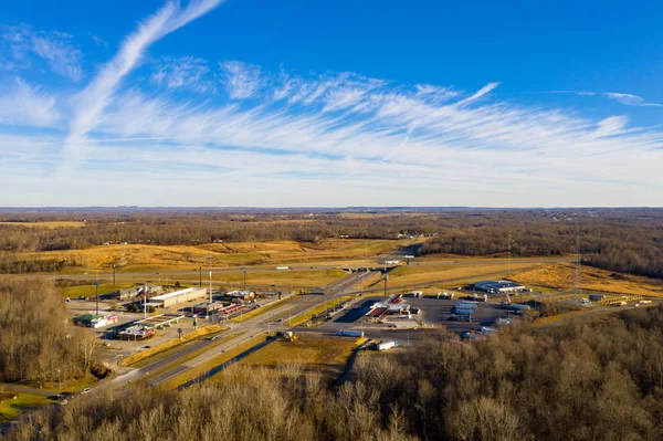 Langit biru di atas Kuttawa Kentucky USA — Stok Foto