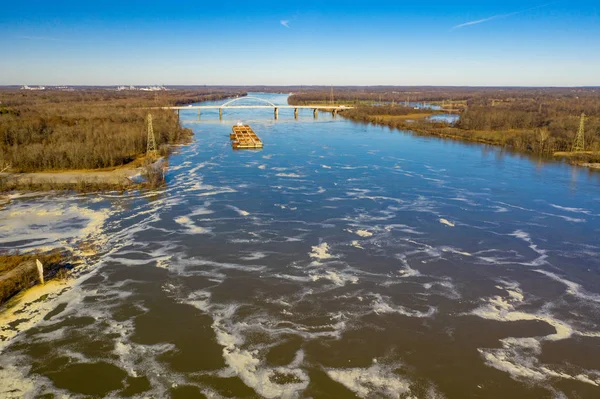 Légi felvétel a Tennessee folyóról — Stock Fotó