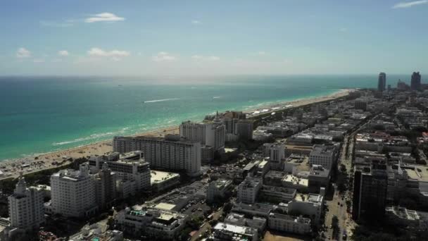 Vackra Antenner Miami Beach Florida Sommartid Vibbar 2020 — Stockvideo