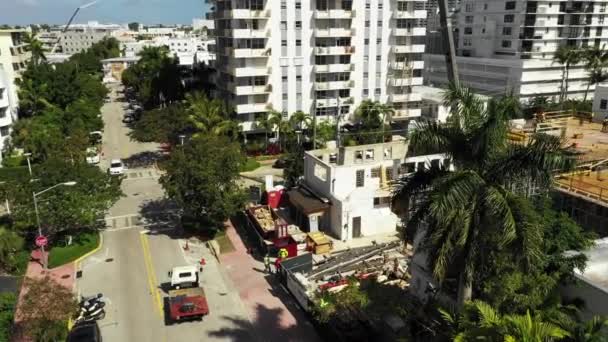 Appartementencomplex Aanbouw Miami Beach 1775 James Avenue — Stockvideo
