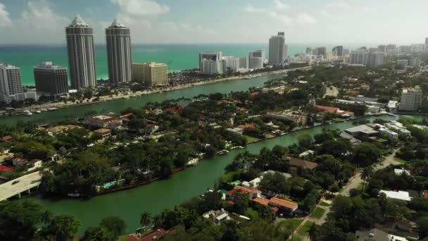 Luxe Miami Beach Onroerend Goed Indian Creek — Stockvideo