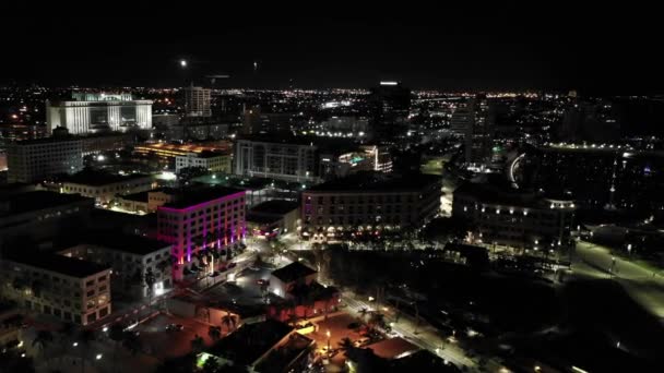 Flagler Park Batı Palm Beach Güzel Bir Hava Görüntüsü Gecesi — Stok video
