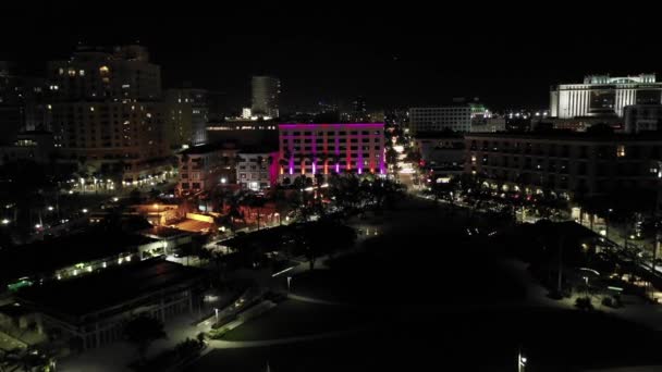 西棕榈湾夜间航机 — 图库视频影像