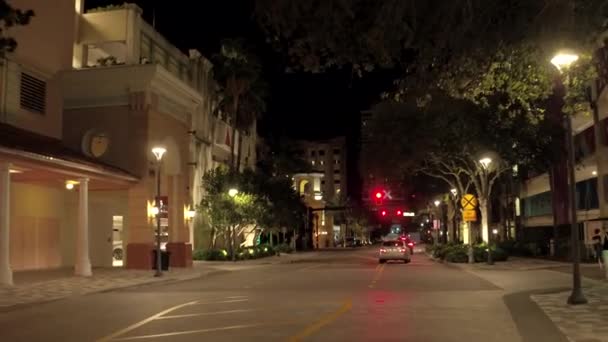 Driving Video Tour Downtown West Palm Beach — Stock Video