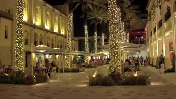 Cityplace West Palm Beach Нічний Матеріал — стокове відео