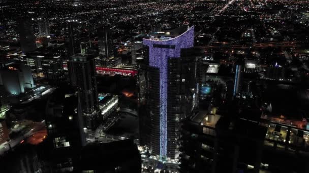 Abordagem Aérea Leste Torre Paramount Miami Worldcenter — Vídeo de Stock