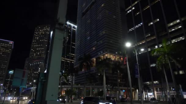 Wieże Górskie Downtown Miami Ruchu Wideo — Wideo stockowe