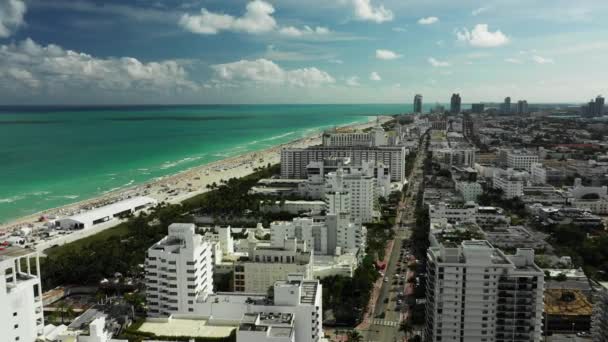 Miami Plajı Şarap Gıda Festivali Şubat 2020 Etkinlik Çadırları — Stok video