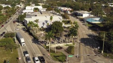 Hava görüntüsü metal sihirli işaret Miami FL Küçük Haiti