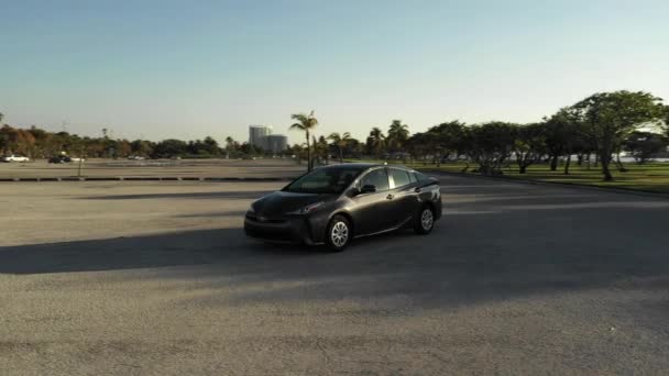 2019 Toyota Prius Voiture Hybride Dans Parc Stationnement — Video