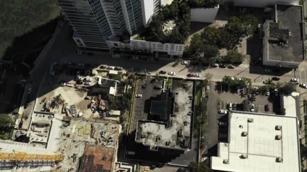 Macchina Fotografica Inclinare Fino Rivelare Downtown Miami — Video Stock