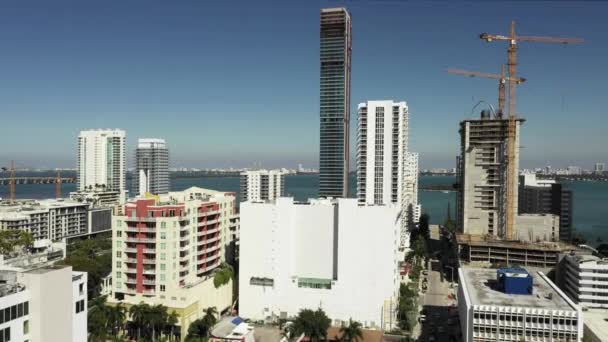 Flygbilder Elysee Edgewater Miami Tower — Stockvideo