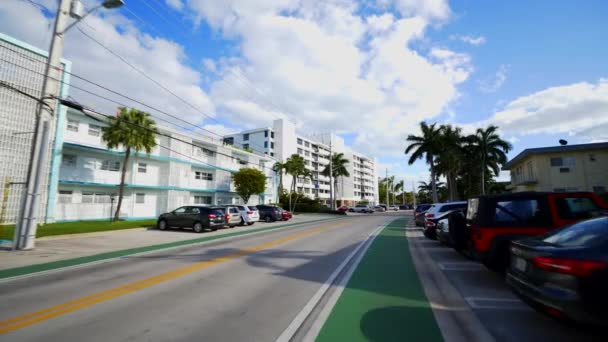 Miami Jazda Rowerze Wyspach Harbor — Wideo stockowe