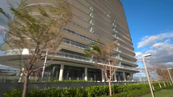 Miami Beach Condominio Eighty Seven Park Hermoso Cielo Azul — Vídeo de stock