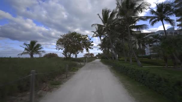 Beach Pathway Miami Motion Footage — Stock Video