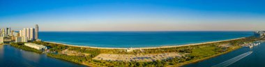 Haulover Park Miami Beach panorama 2020 clipart