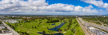 Orangebrook Golf and Country Club Hollywood FL aerial panoramic photo clipart