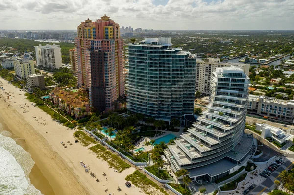 Drone Foto Auberge Beach Residences Lauderdale — Fotografia de Stock