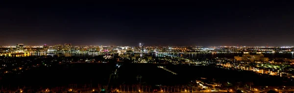 Aerial Night Panorama West Palm Beach Florida — Stock Photo, Image