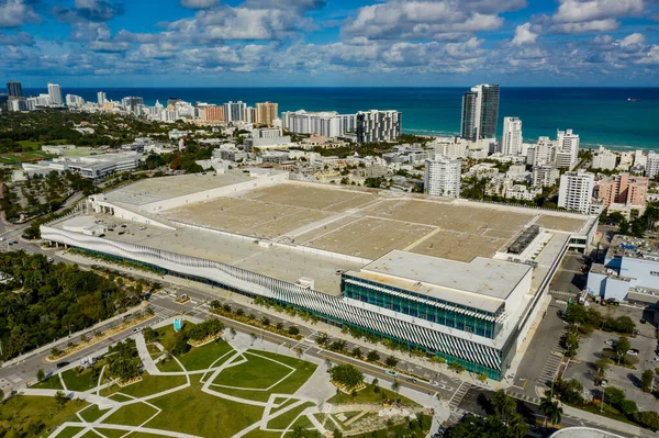 Luchtfoto Miami Beach Convention Center Park — Stockfoto