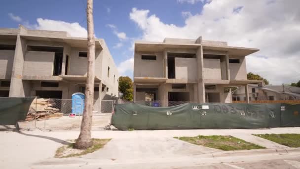 Modernas Casas Construcción Cunas Miami — Vídeo de stock