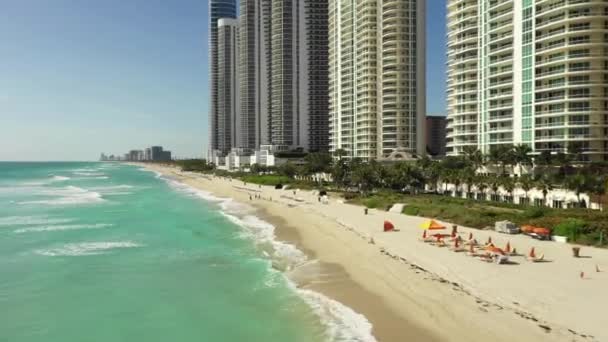 Miami Ziyaret Edin Güzel Plajlar — Stok video